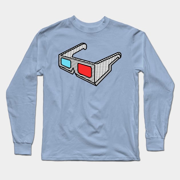 3d glasses Long Sleeve T-Shirt by gazonula